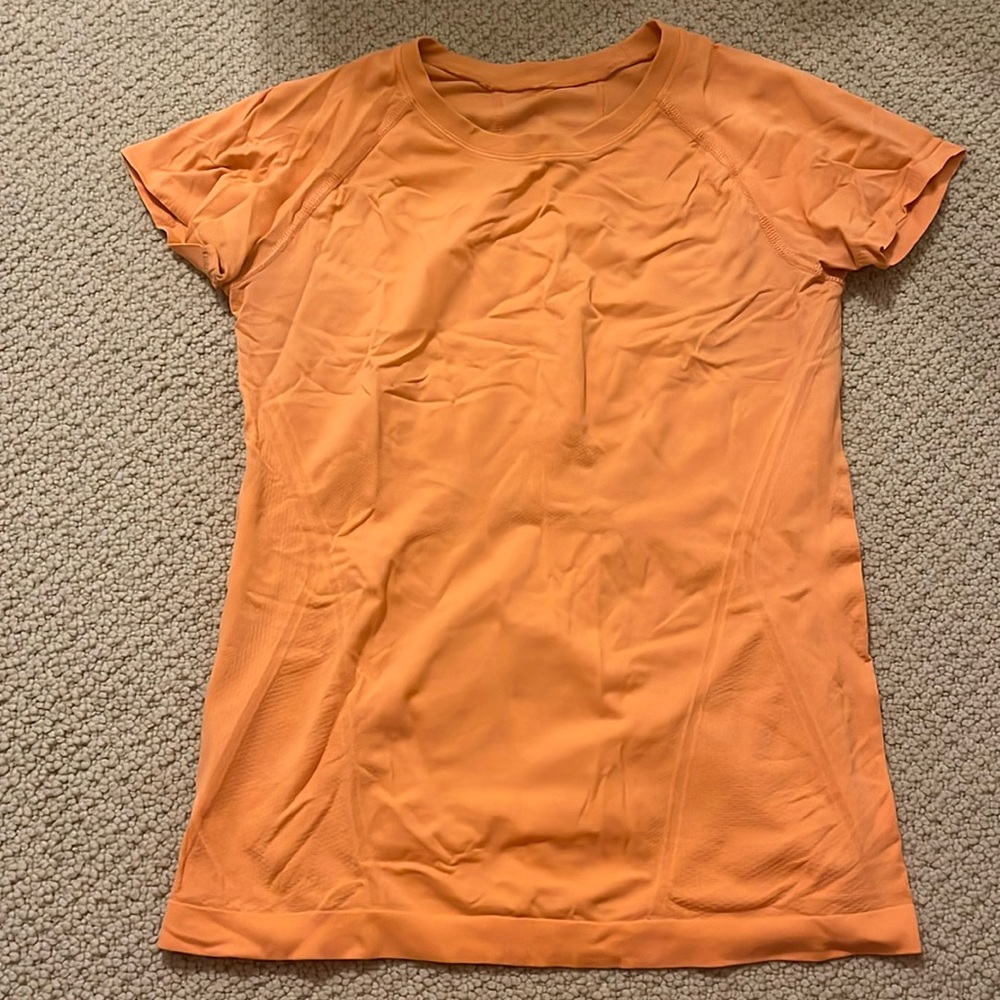 athleta size 4-6 orange athletic shirt!